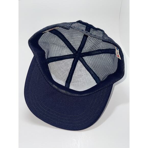 Vintage New York Yankees Hat Cap Snapback Mens Blue MLB Baseball Trucker 90s - Picture 5 of 8